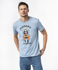 GEMO Tee-shirt manches courtes imprimé homme - Naruto bleu standard