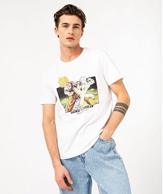 GEMO Tee-shirt à manches courtes avec motif manga homme - Dragon Ball Z blanc standard