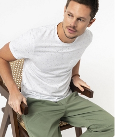 GEMO Tee-shirt à manches courtes avec poche poitrine homme blanc standard