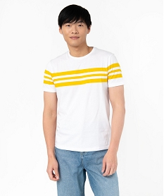 tee-shirt homme raye a manches courtes jaune tee-shirtsJ708401_1