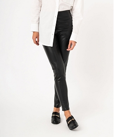GEMO Legging en cuir imitation femme noir standard
