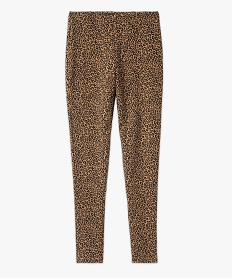 legging imprime epais motif leopard femme brun leggings et jeggingsJ714801_4