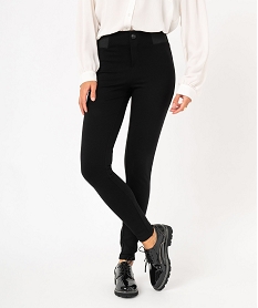 legging uni a large elastique et bouton decoratif femme noir leggings et jeggingsJ714901_3