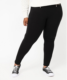 leggings avec fausses poches zippees femme grande taille noir leggings et jeggingsJ715101_1