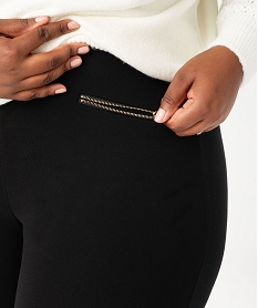 leggings avec fausses poches zippees femme grande taille noir leggings et jeggingsJ715101_2