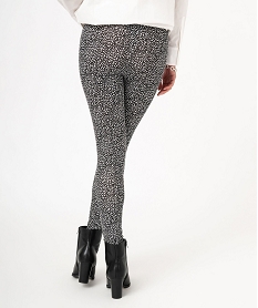 legging imprime en coton extensible femme gris leggings et jeggingsJ715201_3
