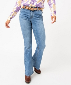 GEMO Jean bootcut taille normale en coton stretch femme bleu standard