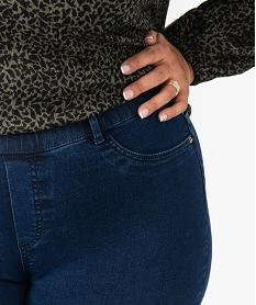 jegging a large ceinture elastique et taille normale femme grande taille bleu pantalons et jeansJ725001_2