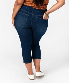 pantacourt en jean stretch coupe slim taille normale femme grande taille bleuJ728101_3