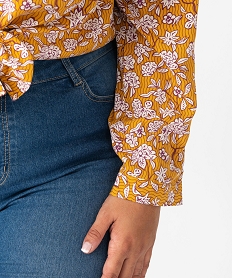 pantacourt en jean stretch coupe slim taille normale femme grande taille grisJ728201_2