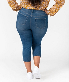 pantacourt en jean stretch coupe slim taille normale femme grande taille grisJ728201_3