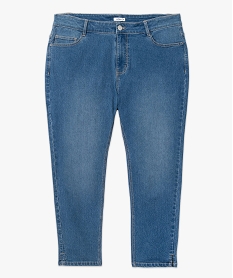 pantacourt en jean stretch coupe slim taille normale femme grande taille grisJ728201_4