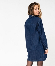 robe chemise en jean a manches longues femme - lulucastagnette bleuJ728901_3