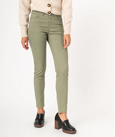 GEMO Pantalon coupe Slim taille normale femme Vert