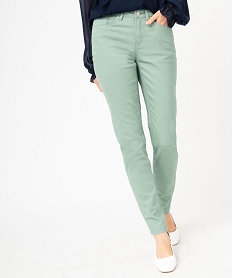 pantalon coupe slim taille normale femme vertJ730101_1