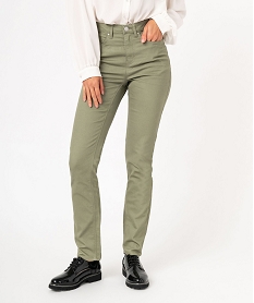 GEMO Pantalon coupe Regular taille normale femme Vert