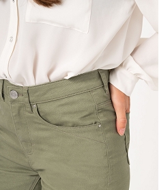 pantalon coupe regular taille normale femme vert pantalonsJ730301_2