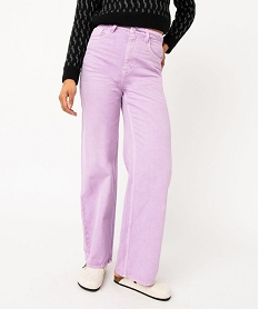 jean wide legs taille haute colore femme violet wide legJ730701_2