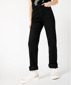 GEMO Jean Regular taille haute femme noir standard