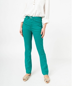 GEMO Pantalon coupe Regular taille normale femme Vert