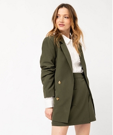 GEMO Veste droite à porter ouverte femme Vert