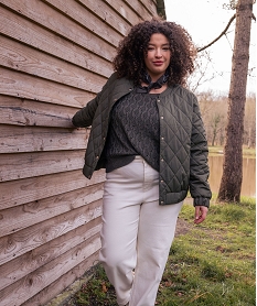 GEMO Veste fine matelassée femme grande taille Vert