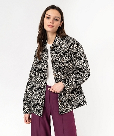 GEMO Veste matelassée à motifs fleuris femme Imprimé