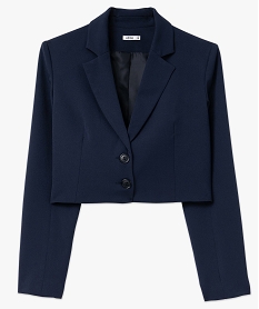 veste blazer ultra courte femme bleuJ743001_4