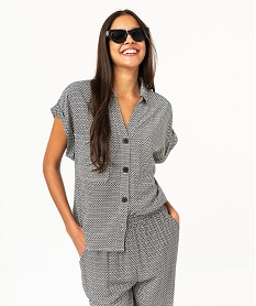 GEMO Chemise imprimée à manches courtes femme Imprimé
