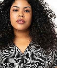 GEMO Blouse imprimée à manches courtes femme grande taille Imprimé