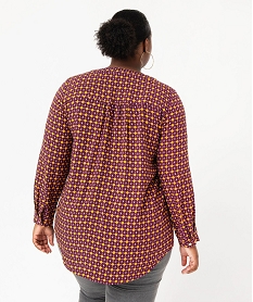 chemise a manches longues imprimee femme grande taille violetJ747401_3