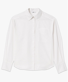 chemise unie coupe ample femme blancJ747801_4