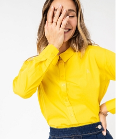 chemise en coton femme - lulucastagnette jauneJ748001_3