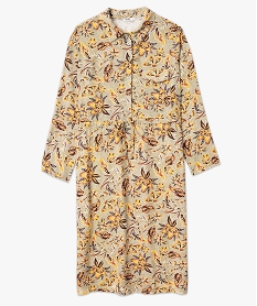 GEMO Robe en viscose à motif feuillage femme grande taille vert standard