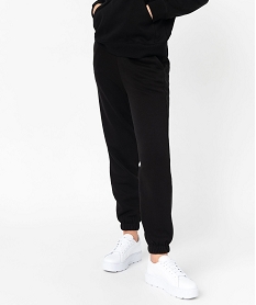 GEMO Pantalon de jogging en molleton femme noir standard