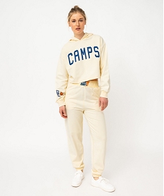 GEMO Jogging en molleton fin à taille élastiquée femme - Camps United jaune standard