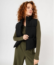 GEMO Doudoune sans manches courte femme noir standard
