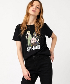 GEMO Tee-shirt manches courtes imprimé femme - Spy x Family noir standard