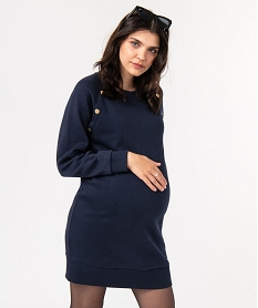 robe sweat dallaitement en molleton doux bleuJ795801_1