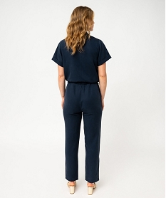 combinaison pantalon haut chemise en lyocell femme bleuJ799801_3