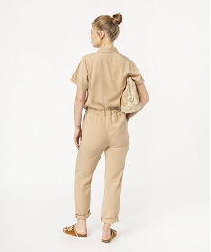 combinaison pantalon haut chemise en lyocell femme beigeJ799901_3