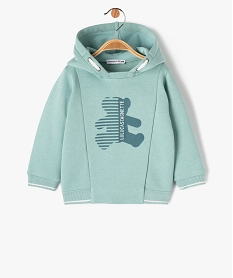 sweat a capuche bebe garcon - lulucastagnette vert sweatsJ800801_1