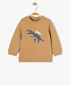 sweat molletonne avec motif dinosaure bebe garcon orangeJ800901_1