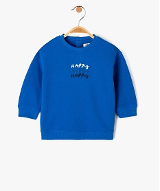 GEMO Sweat à message bébé garçon bleu standard