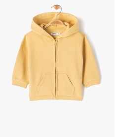 sweat zippe a capuche bebe garcon jaune sweatsJ802001_1