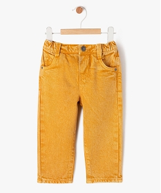 GEMO Jean regular en denim coloré bébé garçon Jaune