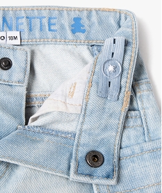short en jean avec poches a rabat bebe garcon - lulucastagnette bleuJ803001_2