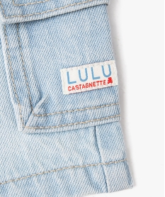 short en jean avec poches a rabat bebe garcon - lulucastagnette bleuJ803001_3