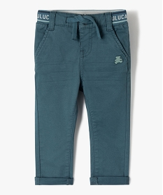 pantalon slim en coton stretch bebe garcon - lulucastagnette bleuJ803601_1