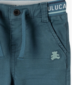 pantalon slim en coton stretch bebe garcon - lulucastagnette bleuJ803601_2